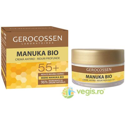 Krem Przeciwzmarszczkowy Głębokie Zmarszczki 55+ Manuka Bio 50ml Krem Przeciwzmarszczkowy Głębokie Zmarszczki 55+ Manuka Bio 50ml