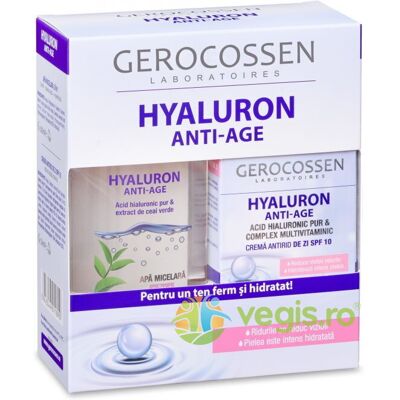 Krem przeciwzmarszczkowy na dzień SPF10 Hialuron 50ml + Hialuronowa woda micelarna 300ml Krem przeciwzmarszczkowy na dzień SPF10 Hialuron 50ml + Hialuronowa woda micelarna 300ml