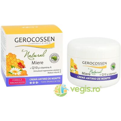 Krem przeciwzmarszczkowy na noc z miodem + Q10 i naturalną witaminą A 100ml Krem przeciwzmarszczkowy na noc z miodem + Q10 i naturalną witaminą A 100ml