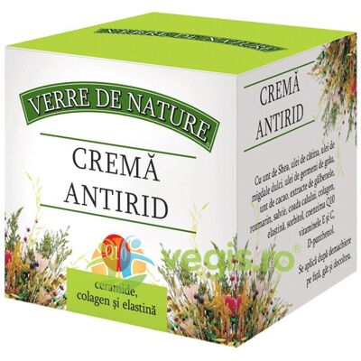 Krem przeciwzmarszczkowy z masłem Shea i kolagenem Verre De Nature 50ml Krem przeciwzmarszczkowy z masłem Shea i kolagenem Verre De Nature 50ml