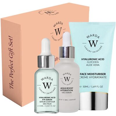 Krem Skin Hydration Boost + serum pod oczy kwas hialuronowy + serum Aqua Boost Krem Skin Hydration Boost + serum pod oczy kwas hialuronowy + serum Aqua Boost