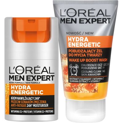 L'Oréal Men Hydra Energetic Krem Do Twarzy Żel Do Mycia Twarzy L'Oréal Men Hydra Energetic Krem Do Twarzy Żel Do Mycia Twarzy