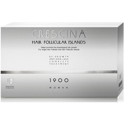 Labo, Crescina Follicular Islands 1900, For Growth Stimulation, Ampoules Treatment Serum, For Scalp, For Women, 10 +10 pcs Labo, Crescina Follicular Islands 1900, For Growth Stimulation, Ampoules Treatment Serum, For Scalp, For Women, 10 +10 pcs