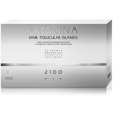 Labo, Crescina Follicular Islands 2100, For Growth Stimulation, Ampoules Treatment Serum, For Scalp, For Men, 20 pcs Labo, Crescina Follicular Islands 2100, For Growth Stimulation, Ampoules Treatment Serum, For Scalp, For Men, 20 pcs