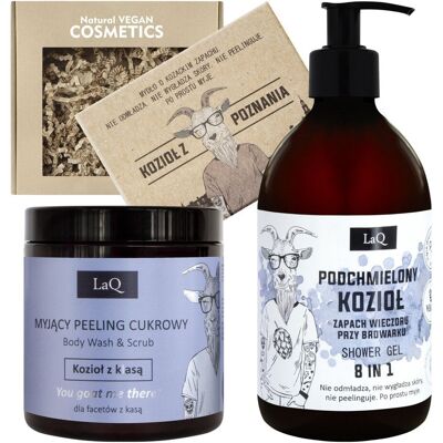 LAQ Zestaw PODCHMIELONY KOZIOŁ;żel 500 ml,peeling 220 ml,kostka 85g LAQ Zestaw PODCHMIELONY KOZIOŁ;żel 500 ml,peeling 220 ml,kostka 85g