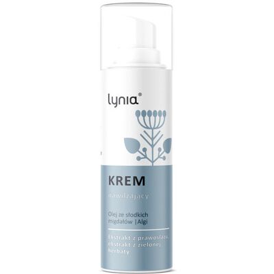 Lynia, krem nawilżający z migdałem, algami i zieloną herbatą, 50 ml Lynia, krem nawilżający z migdałem, algami i zieloną herbatą, 50 ml