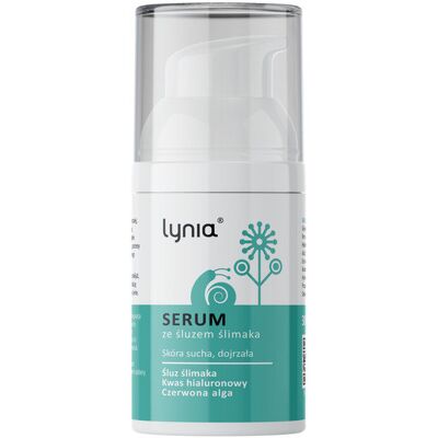 Lynia, serum nawilżające ze śluzem ślimaka, 30 ml Lynia, serum nawilżające ze śluzem ślimaka, 30 ml