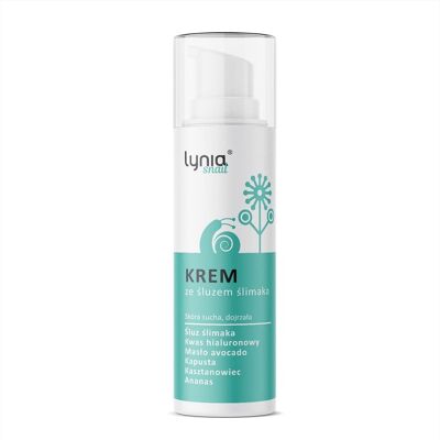 Lynia Snail Krem Ze Śluzem Ślimaka Skóra Sucha I Dojrzała 50ml Lynia Snail Krem Ze Śluzem Ślimaka Skóra Sucha I Dojrzała 50ml
