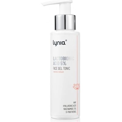 Lynia, Tonik żelowy dla cery wrażliwej, naczynkowej z kwasem laktobionowym 5%, 100 ml Lynia, Tonik żelowy dla cery wrażliwej, naczynkowej z kwasem laktobionowym 5%, 100 ml