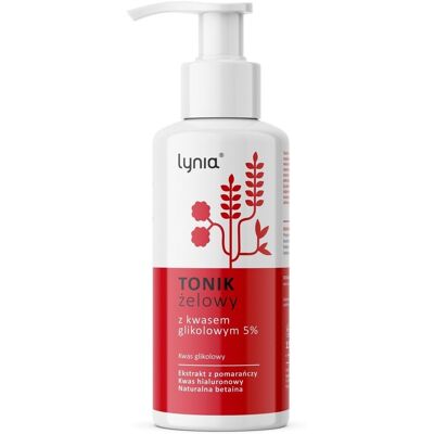 Lynia, Tonik żelowy z kwasem glikolowym 5%, 100ml Lynia, Tonik żelowy z kwasem glikolowym 5%, 100ml