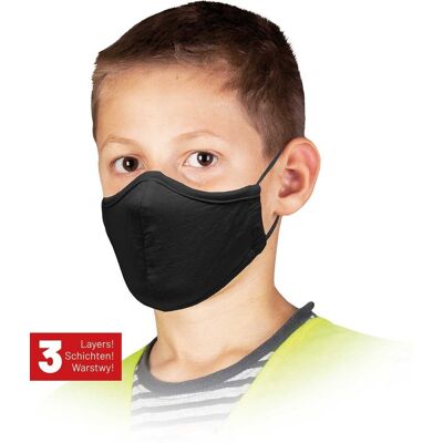 Maseczka wielokrotnego użytku dla dzieci / Czarna / MAS-SAFER-KIDS B - 10 szt. Maseczka wielokrotnego użytku dla dzieci / Czarna / MAS-SAFER-KIDS B - 10 szt.