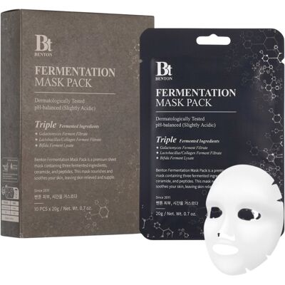 Maski w płachcie Nawilżające Odżywcze BENTON Fermentation Mask Pack 10szt Maski w płachcie Nawilżające Odżywcze BENTON Fermentation Mask Pack 10szt