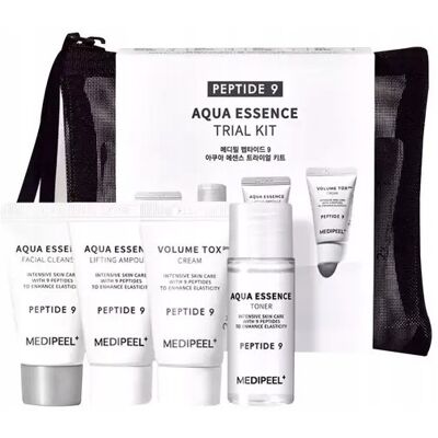 MEDIPEEL Zestaw Peptide 9 Aqua Pianka + toner + ampułka + krem+kosmetyczka MEDIPEEL Zestaw Peptide 9 Aqua Pianka + toner + ampułka + krem+kosmetyczka