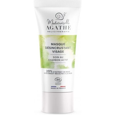 Mlle Agathe - Maska ze Sluzu Ślimaka i Węgla Aktywnego - 75 ml - Cosmos Organic - Maska twarzy Mlle Agathe - Maska ze Sluzu Ślimaka i Węgla Aktywnego - 75 ml - Cosmos Organic - Maska twarzy