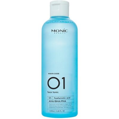 Monic Beauty Tonik nawilżający z Kwasem Hialuronowym AHA/BHA/PHA 250 ml Monic Beauty Tonik nawilżający z Kwasem Hialuronowym AHA/BHA/PHA 250 ml