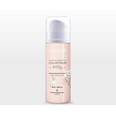 MyCode Beauty, MASKA-KREM anti-aging colostrum, Mocno regenerujący o delikatnej konsystencji na noc, 30ml MyCode Beauty, MASKA-KREM anti-aging colostrum, Mocno regenerujący o delikatnej konsystencji na noc, 30ml