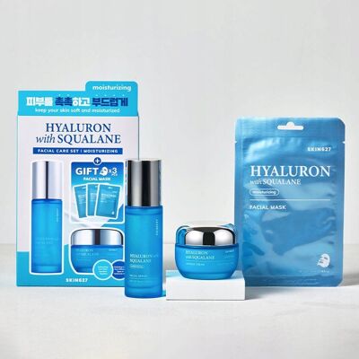 Nawilżający zestaw do twarzy SKIN627 Hyaluron with Squalane, 3 x 22 ml + 50 Nawilżający zestaw do twarzy SKIN627 Hyaluron with Squalane, 3 x 22 ml + 50