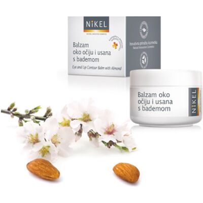 Nikel, balsam pod oczy i wokół ust z olejkiem migdałowym głęboko nawilżający, 15 ml Nikel, balsam pod oczy i wokół ust z olejkiem migdałowym głęboko nawilżający, 15 ml