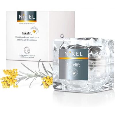 Nikel, przeciwzmarszczkowy krem z pomarańczą, kwiatem immortelle, olejkiem sezamowym i wit. E, 50 ml Nikel, przeciwzmarszczkowy krem z pomarańczą, kwiatem immortelle, olejkiem sezamowym i wit. E, 50 ml