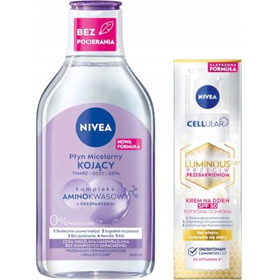 NIVEA CELLULAR LUMINOUS 630 Krem na przebarwienia + Płyn micelarny 400 ml NIVEA CELLULAR LUMINOUS 630 Krem na przebarwienia + Płyn micelarny 400 ml
