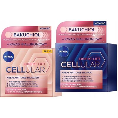 Nivea, Krem Do Twarzy, Cellular Expert Lift Anti-age Noc/Dzień, 2x50ml Nivea, Krem Do Twarzy, Cellular Expert Lift Anti-age Noc/Dzień, 2x50ml