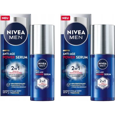 NIVEA MEN ANTI-AGE POWER Serum przeciwzmarszczkowe na przebarwienia 30ml x2 NIVEA MEN ANTI-AGE POWER Serum przeciwzmarszczkowe na przebarwienia 30ml x2