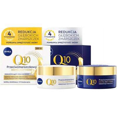 NIVEA Q10 EKSTRA ODŻYWIENIE Krem przeciwzmarszczkowy na dzień SPF15 +Na noc NIVEA Q10 EKSTRA ODŻYWIENIE Krem przeciwzmarszczkowy na dzień SPF15 +Na noc