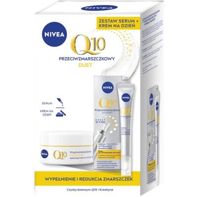 Nivea Q10 PRZECIWZMARSZCZKOWY DUET krem na dzień i serum Nivea Q10 PRZECIWZMARSZCZKOWY DUET krem na dzień i serum