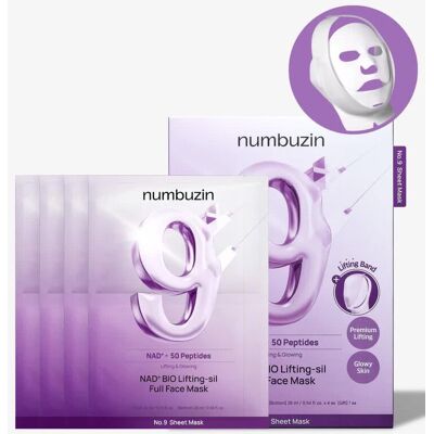 Numbuzin No.9 NAD Bio Lifting-sil Full Face Mask - Liftingująca Maska na Twarz i Szyję z Koenzymem NAD - 4 sztuki. Numbuzin No.9 NAD Bio Lifting-sil Full Face Mask - Liftingująca Maska na Twarz i Szyję z Koenzymem NAD - 4 sztuki.