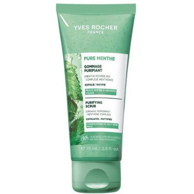 Oczyszczający peeling do twarzy z miętą pieprzową YVES ROCHER 75 ml Oczyszczający peeling do twarzy z miętą pieprzową YVES ROCHER 75 ml
