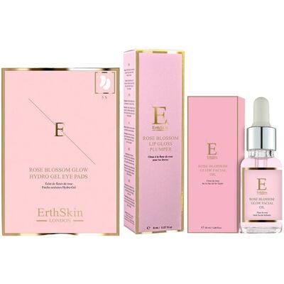 Olejek do twarzy Rose Blossom Glow 30 ml + Płatki pod oczy Rose Blossom Glow Hydro-Gel 5 x 2 + Błyszczyk do ust Rose Blossom Plumper 8 ml Olejek do twarzy Rose Blossom Glow 30 ml + Płatki pod oczy Rose Blossom Glow Hydro-Gel 5 x 2 + Błyszczyk do ust Rose Blossom Plumper 8 ml