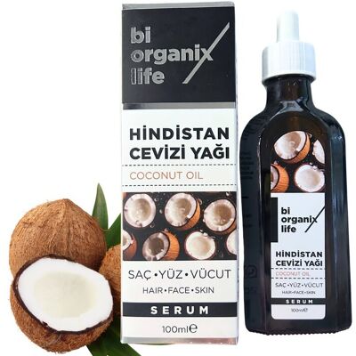Olejek Kokosowy Serum Tureckie 100 ml – odżywcze Twarz Ciało Włosy, bez parafiny Olejek Kokosowy Serum Tureckie 100 ml – odżywcze Twarz Ciało Włosy, bez parafiny