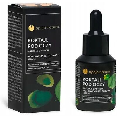 Opcja Natura, Koktajl Pod Oczy Przeciwzmarszczkowe Serum Z Kofeiną, 30ml Opcja Natura, Koktajl Pod Oczy Przeciwzmarszczkowe Serum Z Kofeiną, 30ml