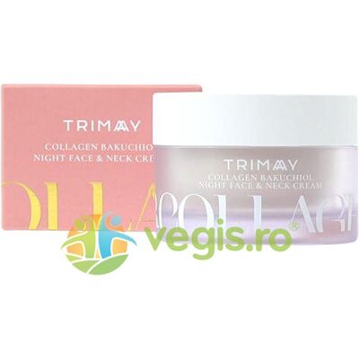 Przeciwzmarszczkowy krem na noc do twarzy i szyi z kolagenem Bakuchiol 50ml Przeciwzmarszczkowy krem na noc do twarzy i szyi z kolagenem Bakuchiol 50ml