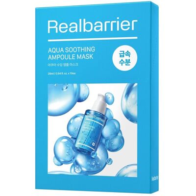 REAL BARRIER AQUA SOOTHING AMPOULE MASK Kojąca maska w płachcie 27 ml (10 szt.) REAL BARRIER AQUA SOOTHING AMPOULE MASK Kojąca maska w płachcie 27 ml (10 szt.)