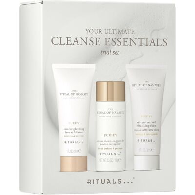 Rituals, Your Ultimate Cleanse Essentials zestaw rozjaśniający peeling 30ml + pianka oczyszczająca 30ml + puder oczyszczający 15g Rituals, Your Ultimate Cleanse Essentials zestaw rozjaśniający peeling 30ml + pianka oczyszczająca 30ml + puder oczyszczający 15g