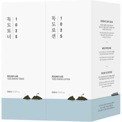Zestaw Tonik i Lotion 1025 Dokdo od Round Lab - Nawilżający i Odżywczy Zestaw Tonik i Lotion 1025 Dokdo od Round Lab - Nawilżający i Odżywczy