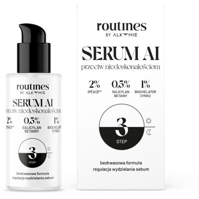 ROUTINES Serum wodne AI przeciw niedoskonałościom STEP 3 30ml ROUTINES Serum wodne AI przeciw niedoskonałościom STEP 3 30ml