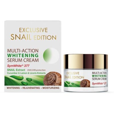Rozjaśniające serum w kremie ze śluzem ślimaka i kwasem hialuronowym 50ml Rozjaśniające serum w kremie ze śluzem ślimaka i kwasem hialuronowym 50ml