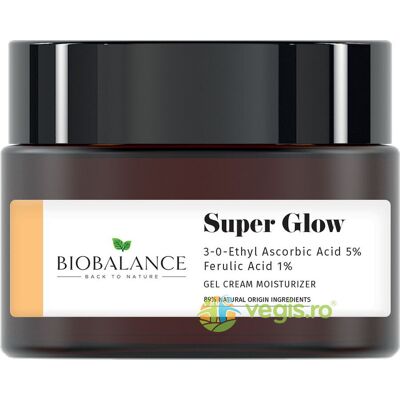 Rozświetlający krem-żel przeciwzmarszczkowy przeciw plamom pigmentacyjnym z kwasem askorbinowym 5% + kwas ferulowy 1% Super Glow 50ml Rozświetlający krem-żel przeciwzmarszczkowy przeciw plamom pigmentacyjnym z kwasem askorbinowym 5% + kwas ferulowy 1% Super Glow 50ml