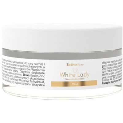 Sativa Life Maseczka kaolinowa WHITE LADY 75ml Sativa Life Maseczka kaolinowa WHITE LADY 75ml
