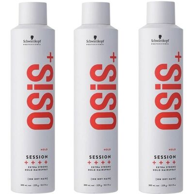 Schwarzkopf Osis Session Extra Strong Hold Hairspray 3x300ml Schwarzkopf Osis Session Extra Strong Hold Hairspray 3x300ml