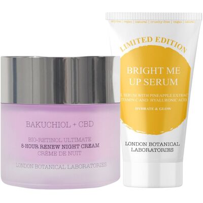 Serum Bright Me Up + Glow 30 ml + krem nocny Bakuchiol + CBD 50 ml Serum Bright Me Up + Glow 30 ml + krem nocny Bakuchiol + CBD 50 ml
