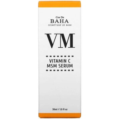 Serum do Twarzy z Witaminą C i MSM Kwas Hialuronowy Cos De BAHA 30 ml Serum do Twarzy z Witaminą C i MSM Kwas Hialuronowy Cos De BAHA 30 ml