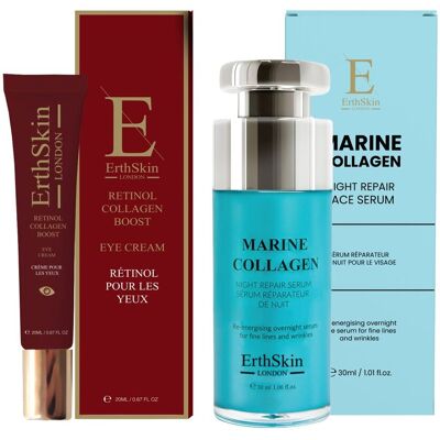Serum na noc z kolagenem morskim 30 ml + krem pod oczy z retinolem i kolagenem 20 ml Serum na noc z kolagenem morskim 30 ml + krem pod oczy z retinolem i kolagenem 20 ml
