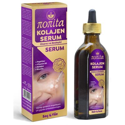 Serum Regenerujące z KOLAGENEM 100% Tureckie Twarz Ciało Włosy NONITA 100ml Serum Regenerujące z KOLAGENEM 100% Tureckie Twarz Ciało Włosy NONITA 100ml