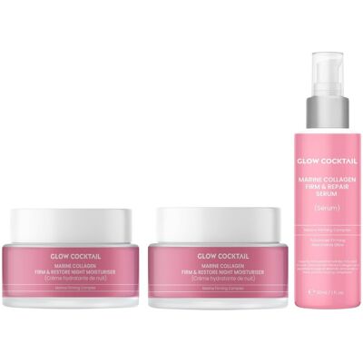 Serum ujędrniająco-regenerujące z kolagenem morskim 30 ml + krem nawilżający na dzień z kolagenem morskim 50 ml + krem nawilżający na noc z kolagene.. Serum ujędrniająco-regenerujące z kolagenem morskim 30 ml + krem nawilżający na dzień z kolagenem morskim 50 ml + krem nawilżający na noc z kolagene..