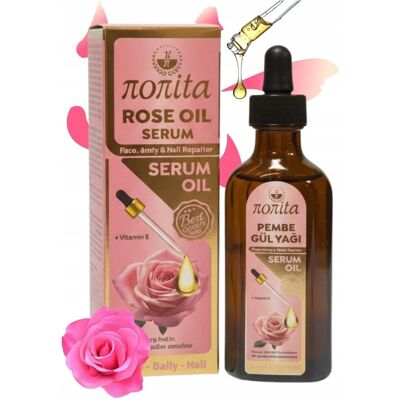 Serum z OLEJKIEM Z RÓŻANYM 2w1 100% Tureckie Twarz Paznokcie NONITA 100ml Serum z OLEJKIEM Z RÓŻANYM 2w1 100% Tureckie Twarz Paznokcie NONITA 100ml