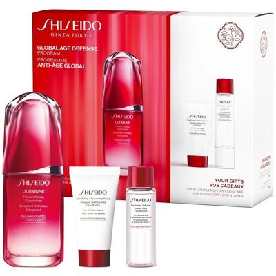 Zestaw do pielęgnacji skóry Shiseido Ultimune - Przeciwdziałanie starzeniu, Blask Zestaw do pielęgnacji skóry Shiseido Ultimune - Przeciwdziałanie starzeniu, Blask