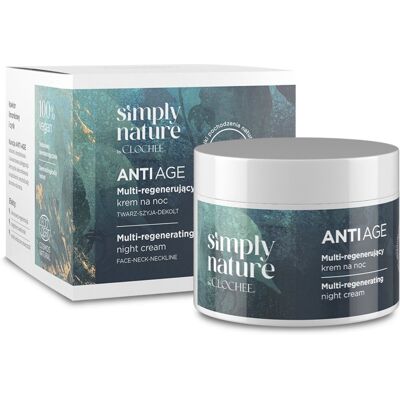 SIMPLY NATURE by Clochee ANTI AGE Multi-regenerujący Krem Na Noc - 50ml SIMPLY NATURE by Clochee ANTI AGE Multi-regenerujący Krem Na Noc - 50ml